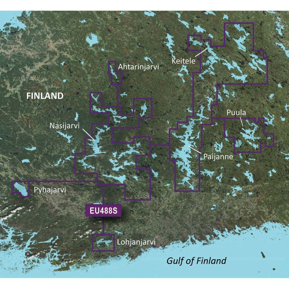 Garmin BlueChart® g3 Vision® HD detailed inland Finnish lakes nautical map on microSD card