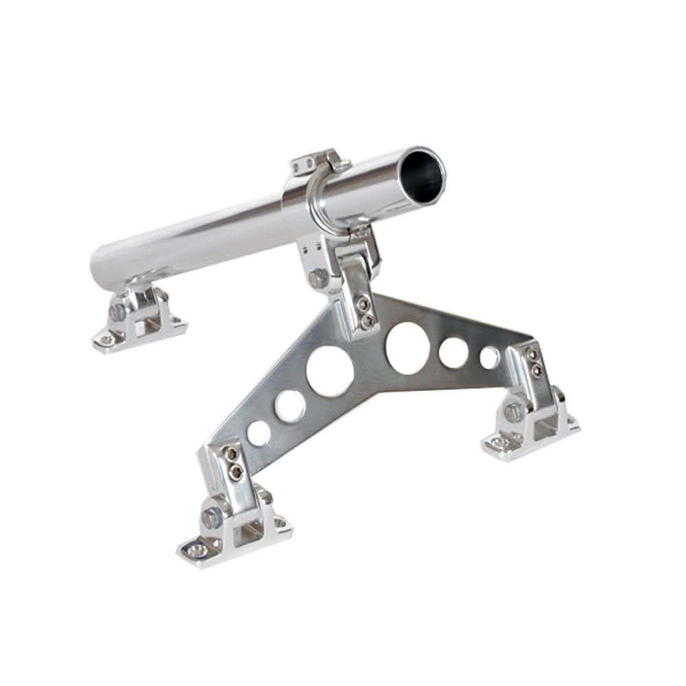 Lee's Tackle MX7000CR adjustable heavy-duty center rigger holder with three-point mount and angle setting clamp