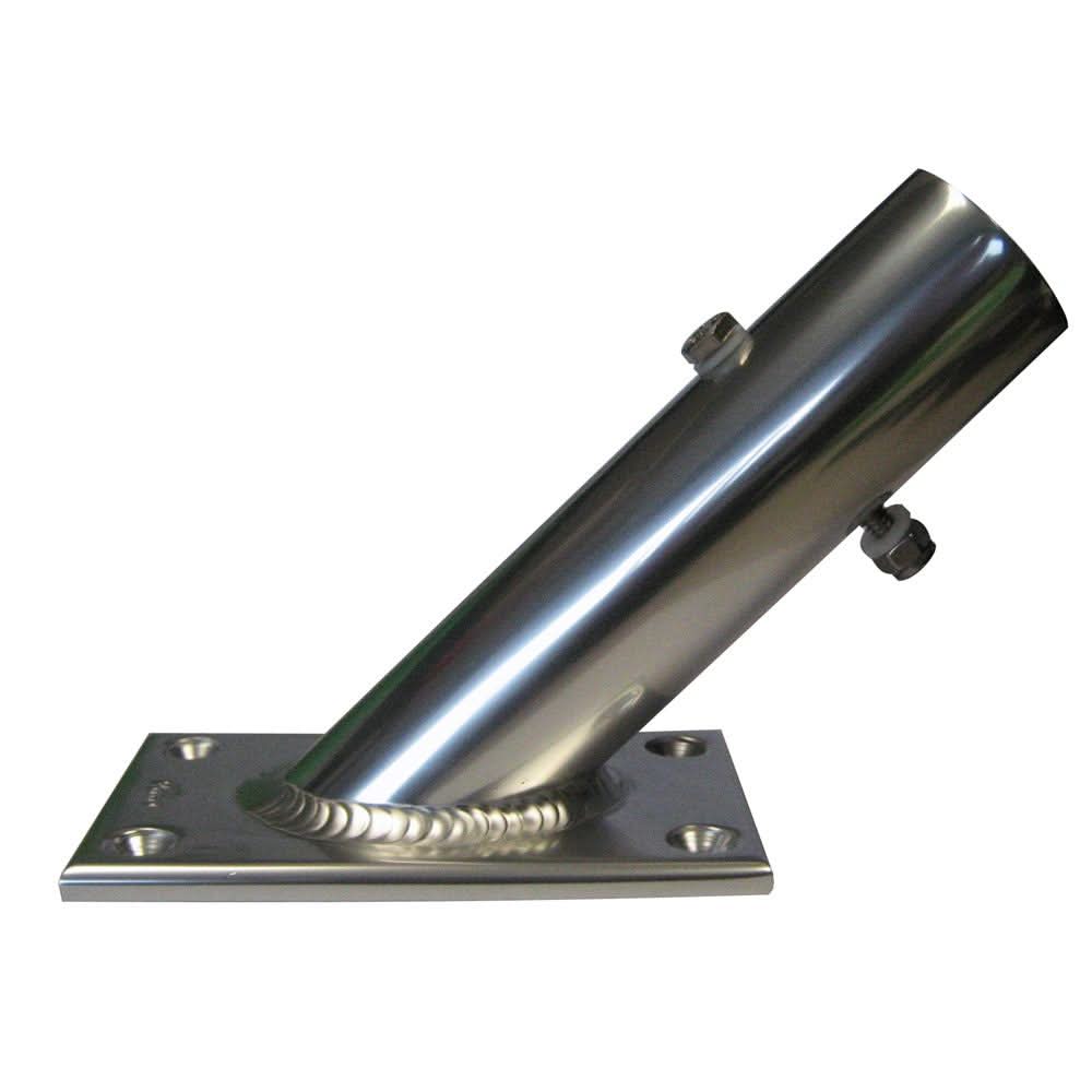 Lee's 45 Degree Center Rigger Holder AL7211CR marine-grade anodized rod holder angled for 16-31 ft boats