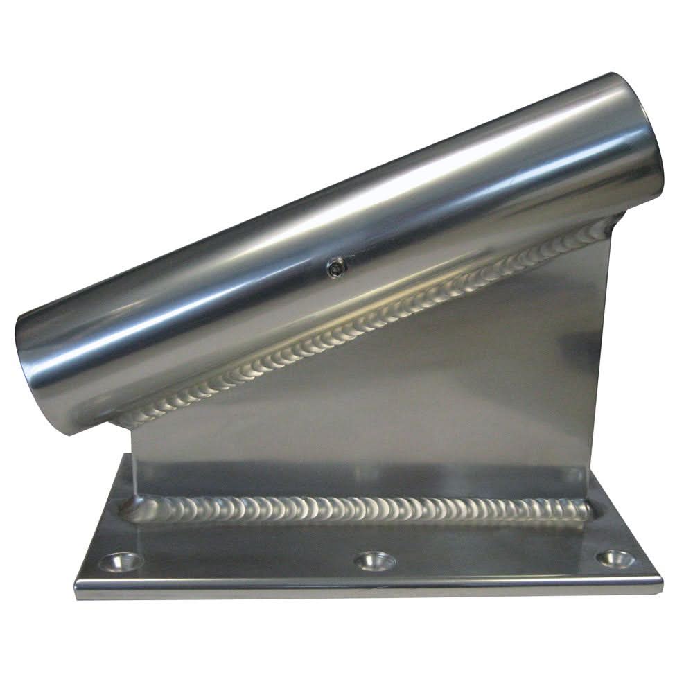 Lee's Center Rigger Holder AL7001CR anodized aluminum fishing pole mount with 1-3/8 inch inner diameter and 22-degree angle