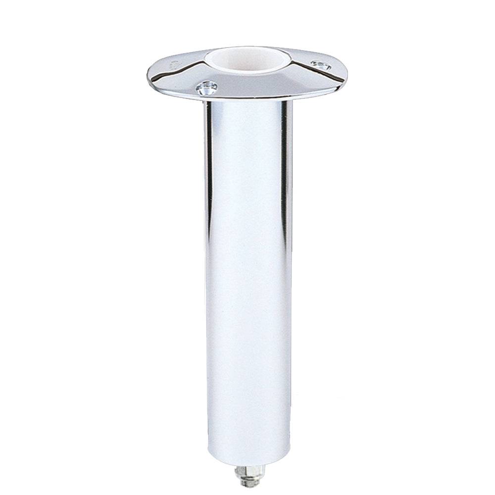 Lee's 0° stainless steel swivel base flush mount rod holder with 2.25 inch OD and 10.5 inch tube length