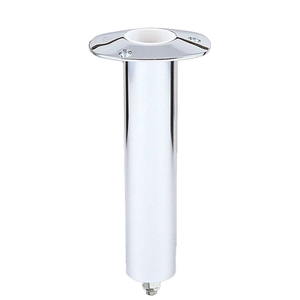Lee's 0° Stainless Steel swivel base flush mount rod holder with extra-long 14.5-inch tube, corrosion-resistant marine-grade construction.