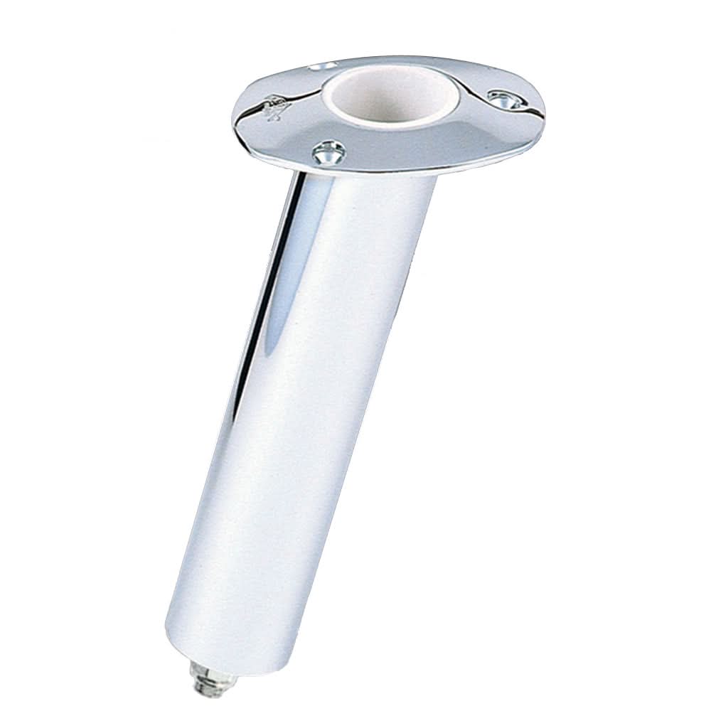 Lee's 15° Stainless Steel Swivel Base Flush Mount Rod HOlder - Extra Long Tube 2.25" OD X 14.5" Tube - RH579XL