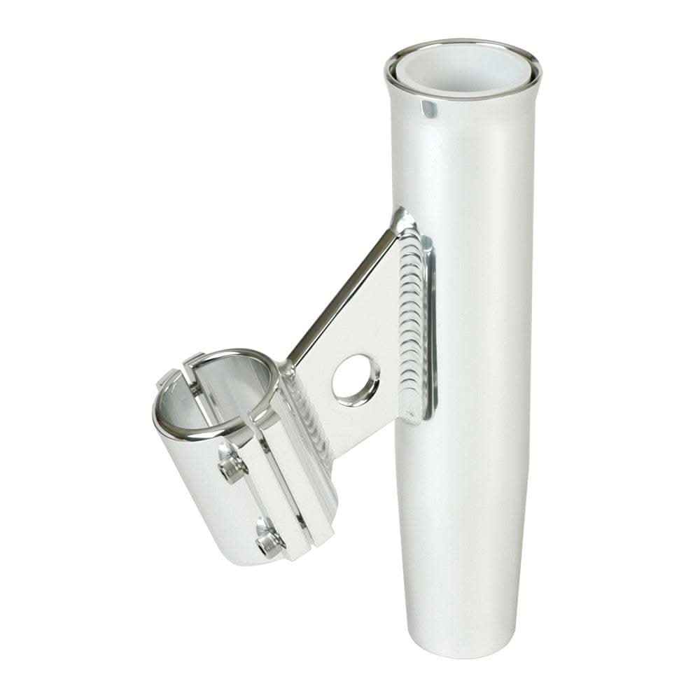 Lee's clamp-on rod holder silver vertical mount for 2.375 inch pipe marine-grade aluminum