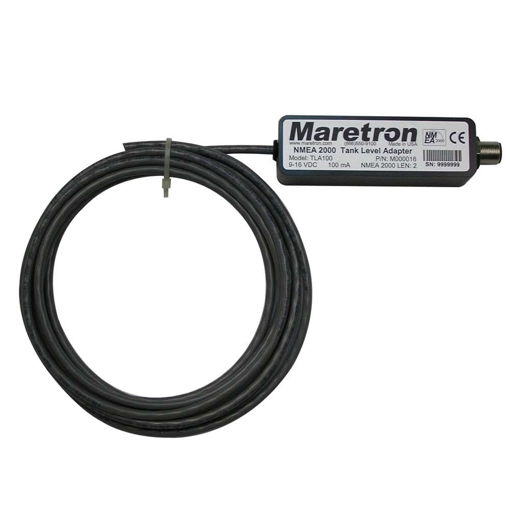 Maretron TLA100 NMEA 2000 tank level adapter with coiled cable and label