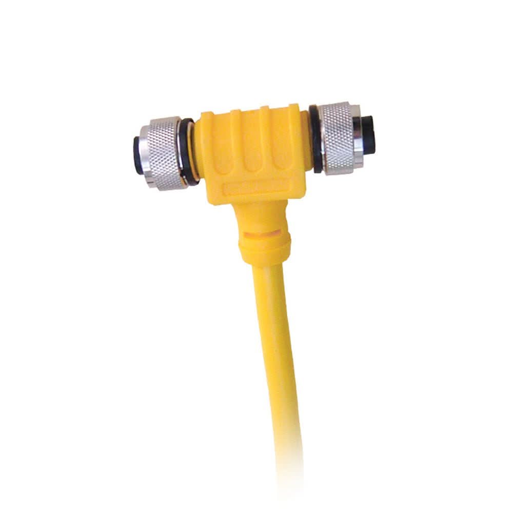 Maretron Micro Powertap Tee 5M yellow power drop cable with female connectors left and right