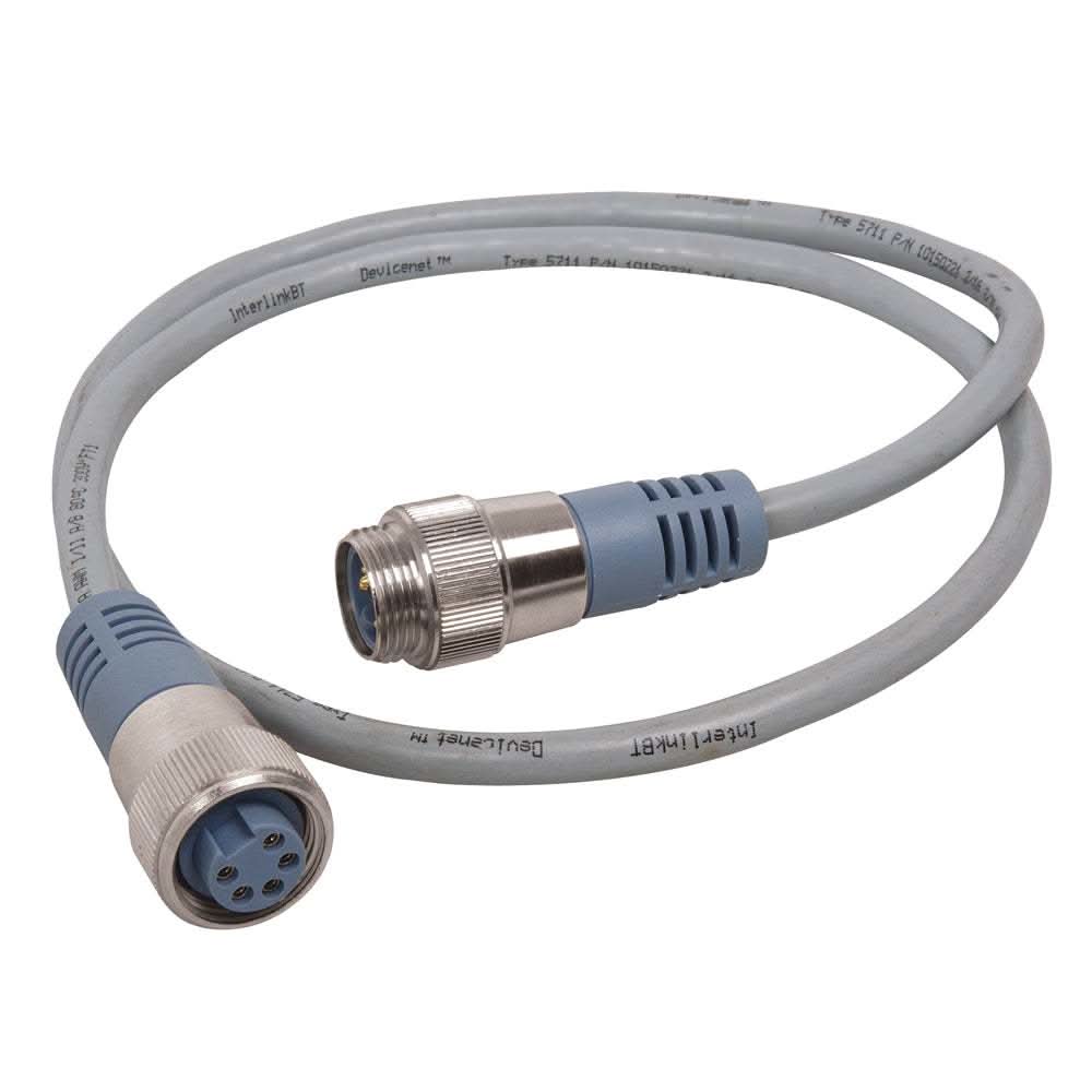 Maretron Mini Double-Ended Cordset 3 Meter with blue-gray thermoplastic PUR connectors and brass plated contacts