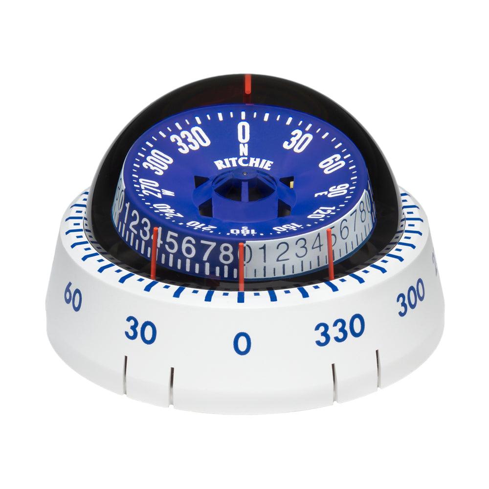 Ritchie XP-98W X-Port Tactician surface mount white compass with Course Minder bezel and tactical quadrants