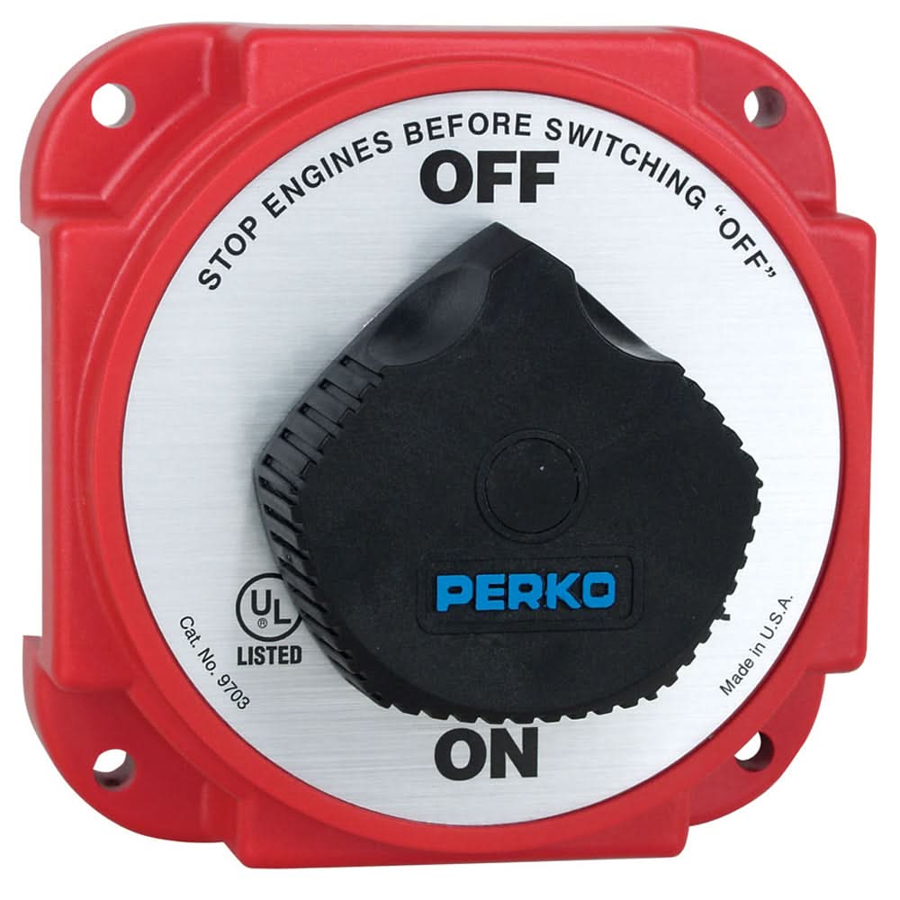 Perko 9703DP Heavy Duty Battery Disconnect Switch with Alternator Field Disconnect - 9703DP