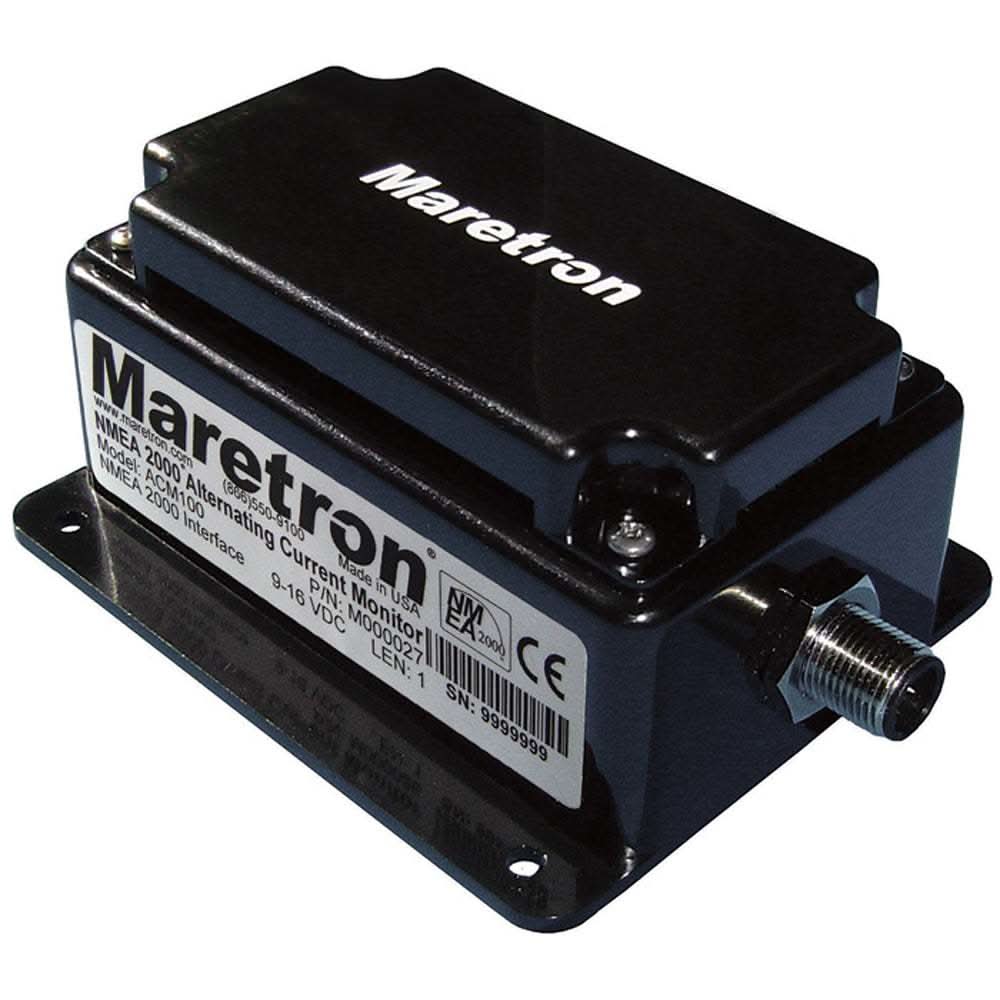 Maretron Alternating Current ACM100-01 marine AC power monitor device with NMEA 2000 interface and waterproof enclosure