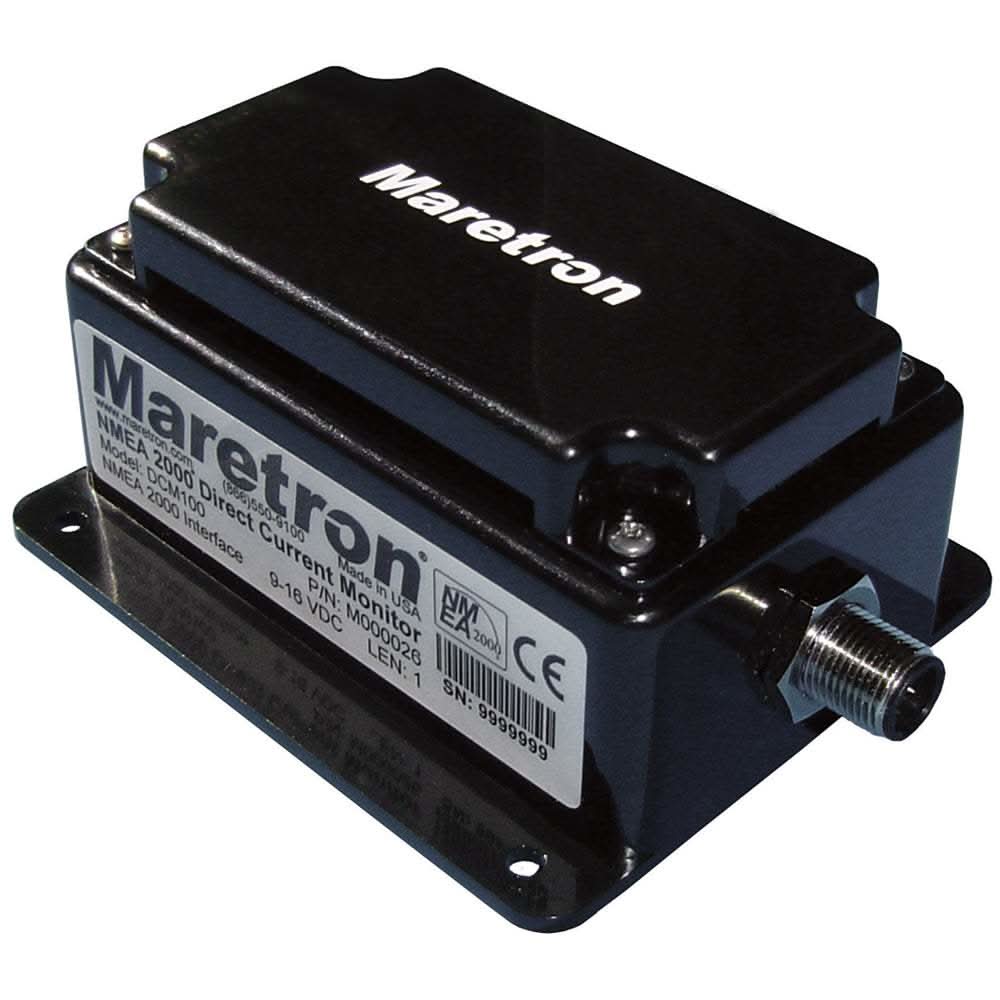 Maretron DCM100 Monitor for direct current voltage and current measurement with Hall effect sensor and NMEA2000 certification