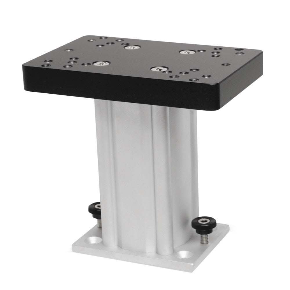 Cannon Aluminum Fixed Base Downrigger Pedestal 6-inch with pre-drilled top plate for swivel base mounting