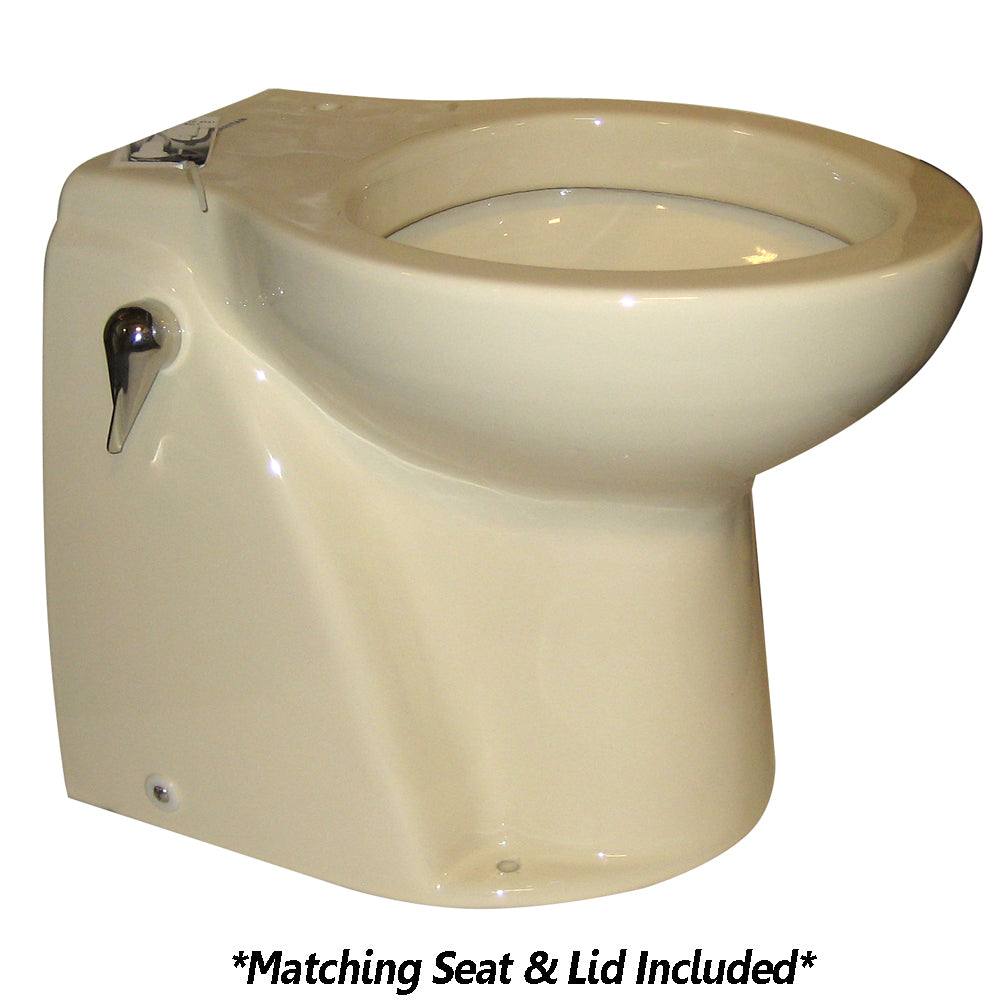 Raritan Atlantes Freedom Toilet bone color household marine style with remote sea water pump and stainless handle