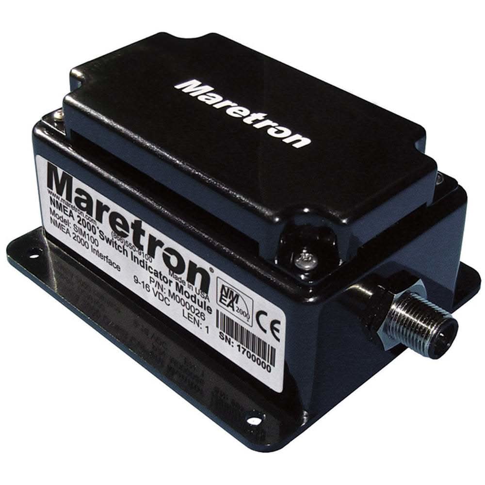 Maretron Switch Indicator Module SIM100 black device with label and connector for monitoring switch status