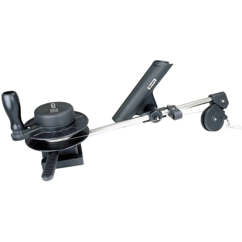 Scotty 1050 Depthmaster manual downrigger with stainless steel boom and rod holder