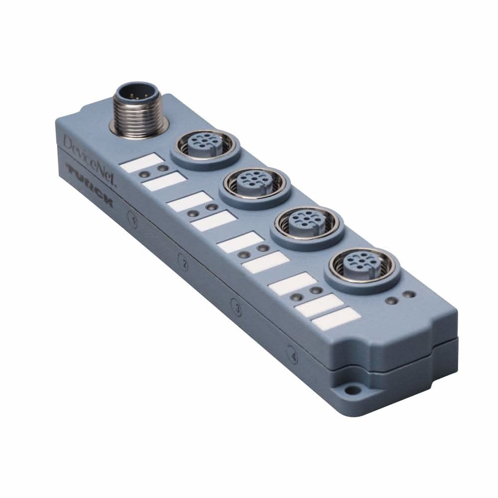Maretron Multiport Box with four Mic-Mid connectors and male Homerun port for cable consolidation