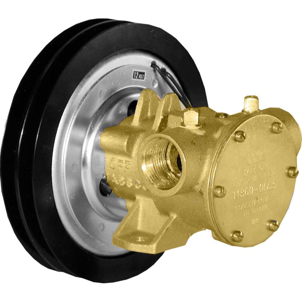 Jabsco 1-inch electro-magnetic clutch pump 12V marine bronze stainless steel durable