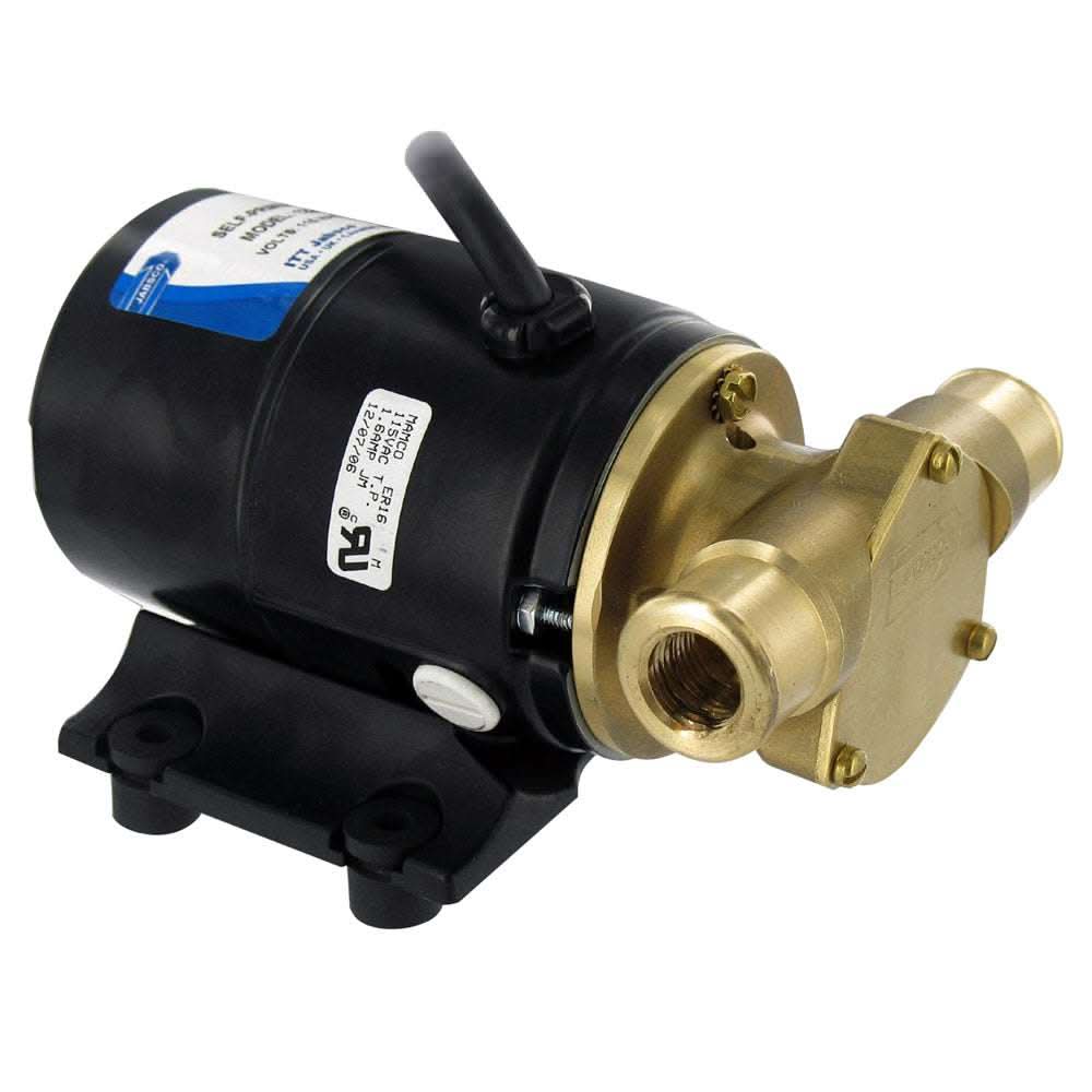 Jabsco Handi Puppy bronze AC motor pump unit with 3.4 USgpm flow rate and self-priming capability