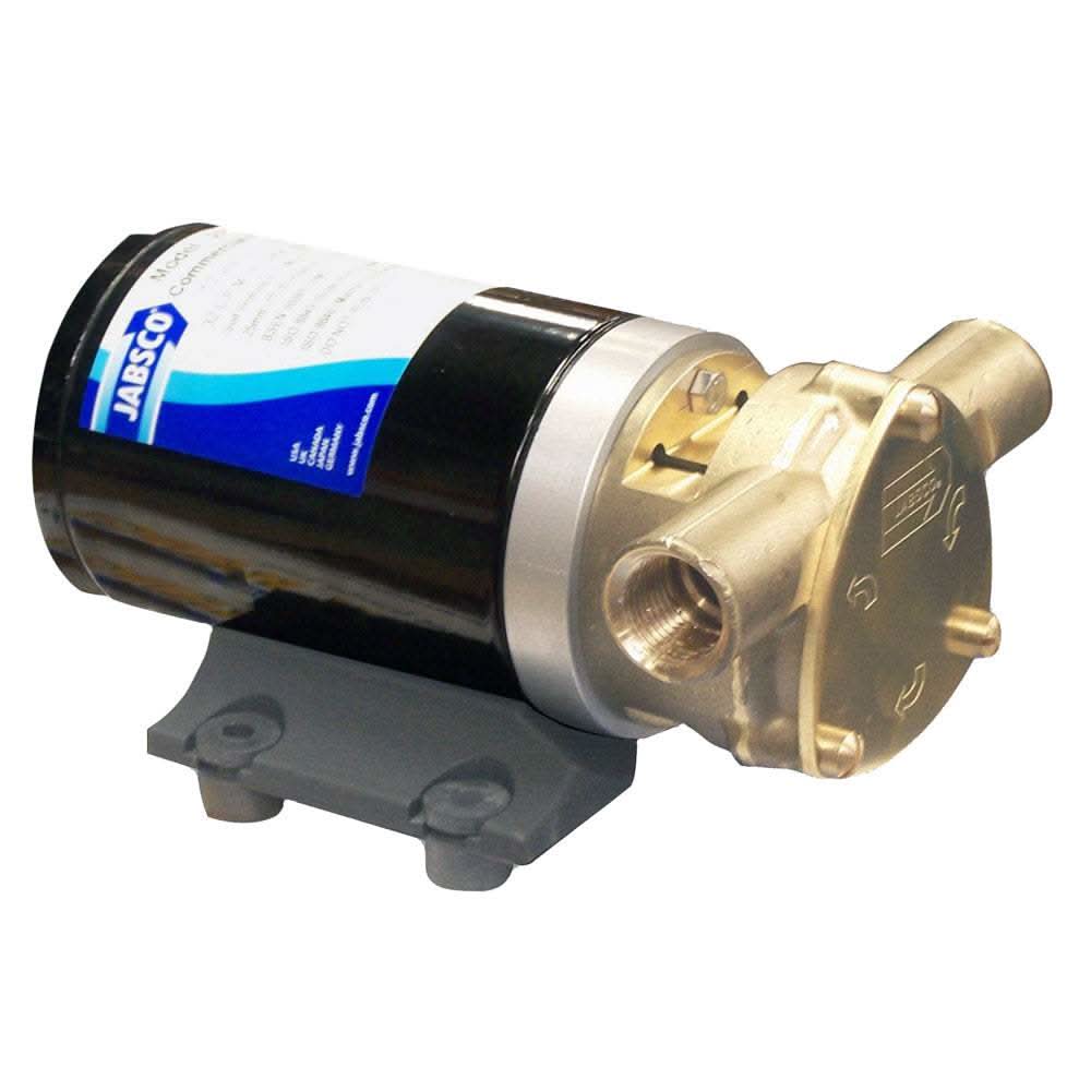 Jabsco Commercial Duty Water Puppy 24v bronze body flexible impeller bilge pump with 34 L/min flow rate and self-priming capability