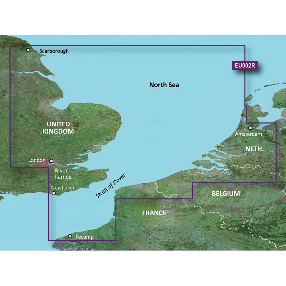 Garmin BlueChart  g3 HD - HXEU002R - Dover to Amsterdam & England Southeast - microSD/SD - 010-C0761-20