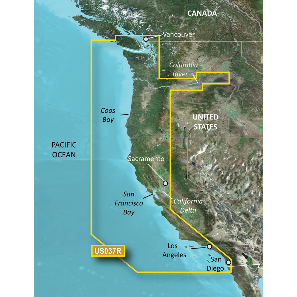 Garmin BlueChart g3 Vision HD - VUS037R - Vancouver - San Diego - microSD /SD 010-C1003-00