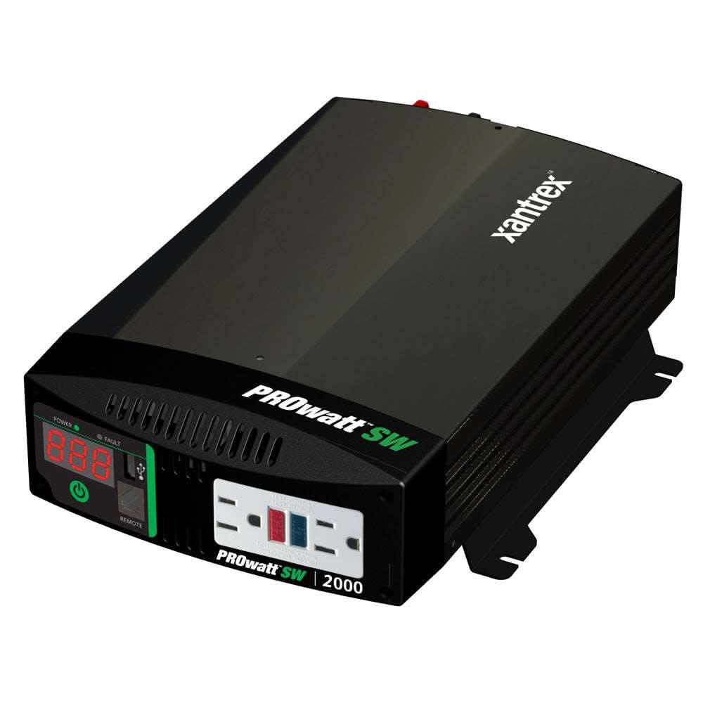 Xantrex Prowatt SW2000 2000W true sine wave inverter with dual GFCI outlets and built-in USB port