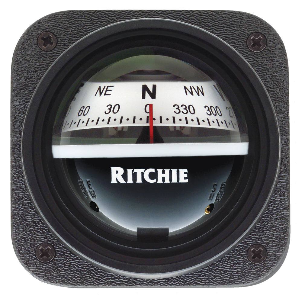 Ritchie V-537W Explorer bulkhead mount compass with white dial and 12v night illumination