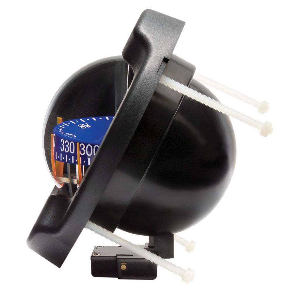 Black Ritchie SS-PR2 SuperSport Compass dash mount with blue LED lighting