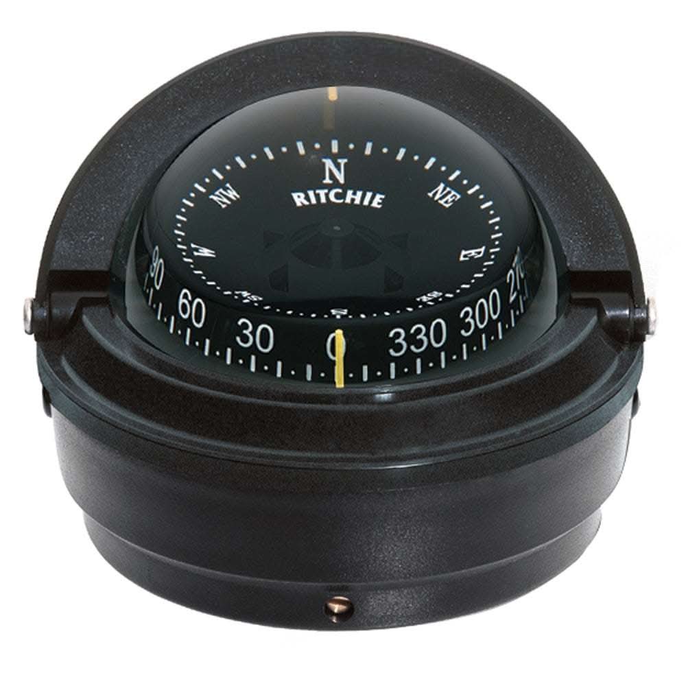 Ritchie S-87 Voyager Compass surface mount black with 3-inch CombiDamp dial and night illumination