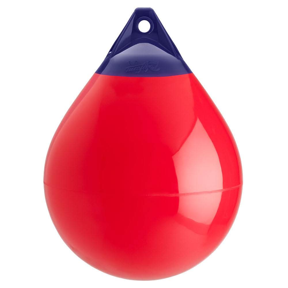 Polyform A-4 Buoy 20.5 inch diameter red marine buoy with reinforced ropehold and dual valve system