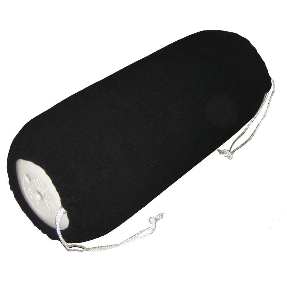 Polyform Fenderfits black HTM-4 fender cover with premium acrylic yarn and drawstrings