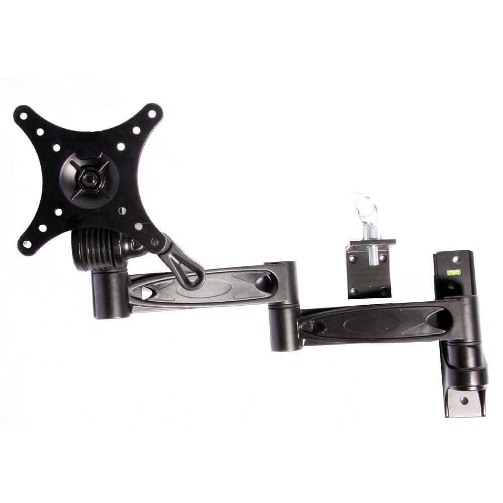 Majestic 2 Piece Swing Arm TV wall mount with locking pin and adjustable extension