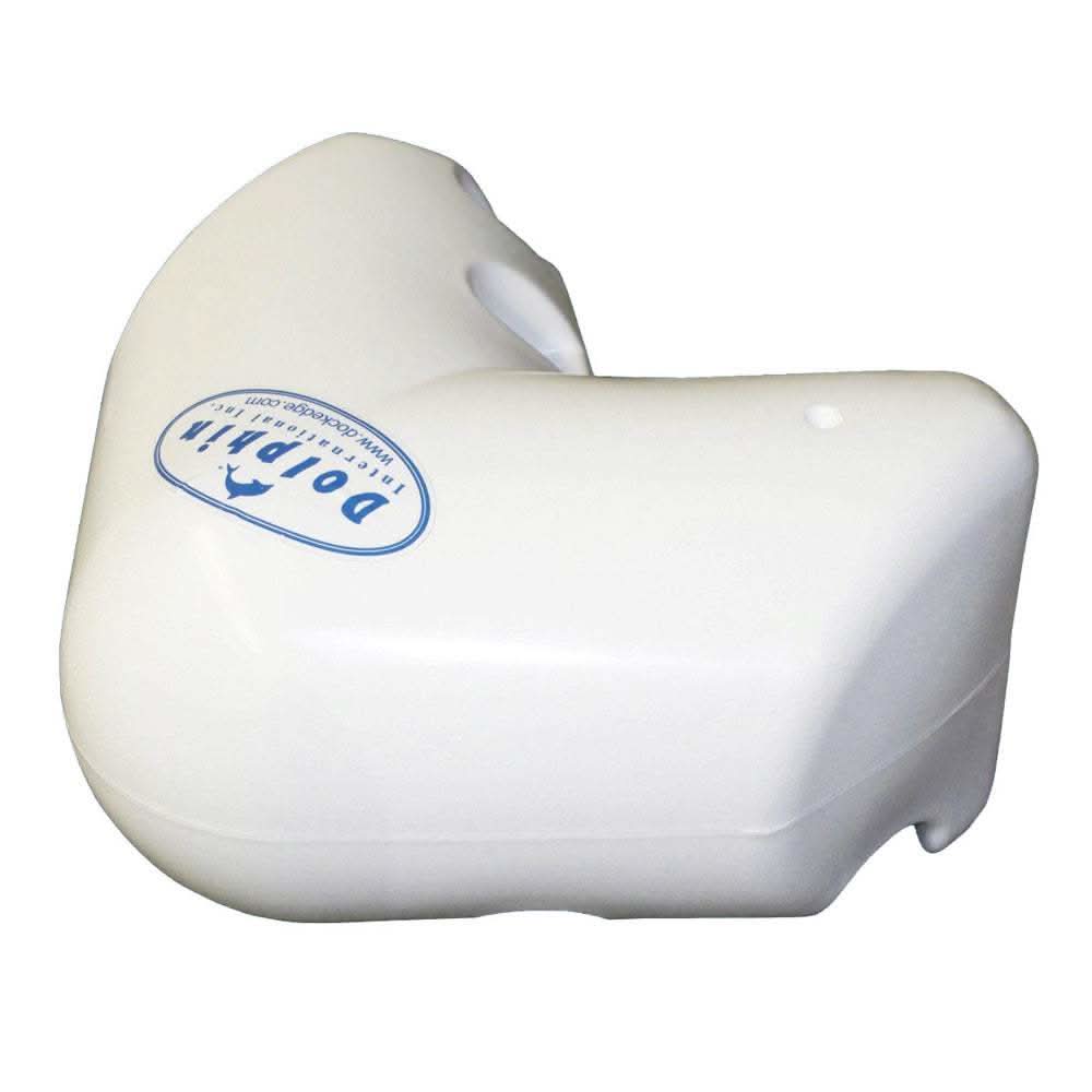 Dock Edge Dolphin white 12x12 corner dockside bumper for heavy impact protection