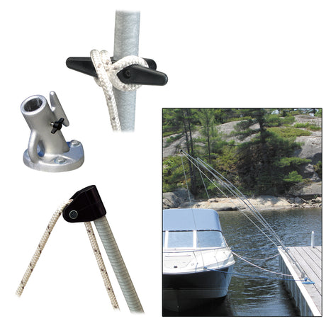 Dock Edge Premium Mooring Whips 2PC 8ft 2,500 LBS up to 18ft - 3200-F