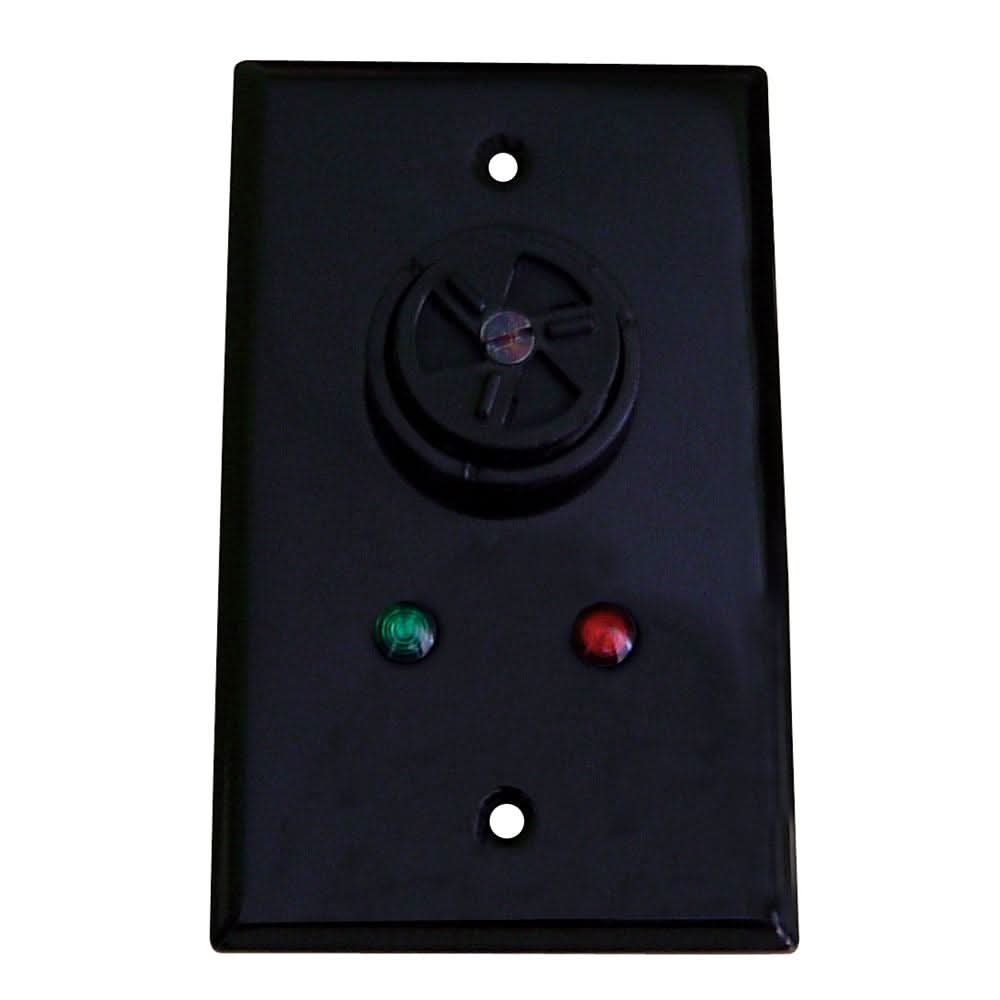 Maretron Alarm Module ALM100-01 with loud piezo sounder and red and green LED indicators in black panel
