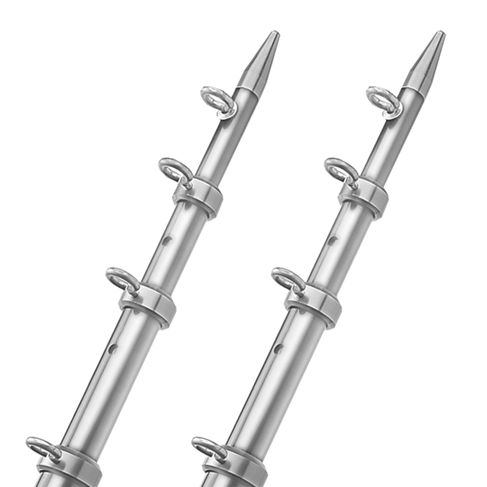 TACO 15' Telescopic Outrigger Poles HD 1-1/2" - Silver/Silver - OT-0542VEL15-HD - OT-0542VEL15-HD