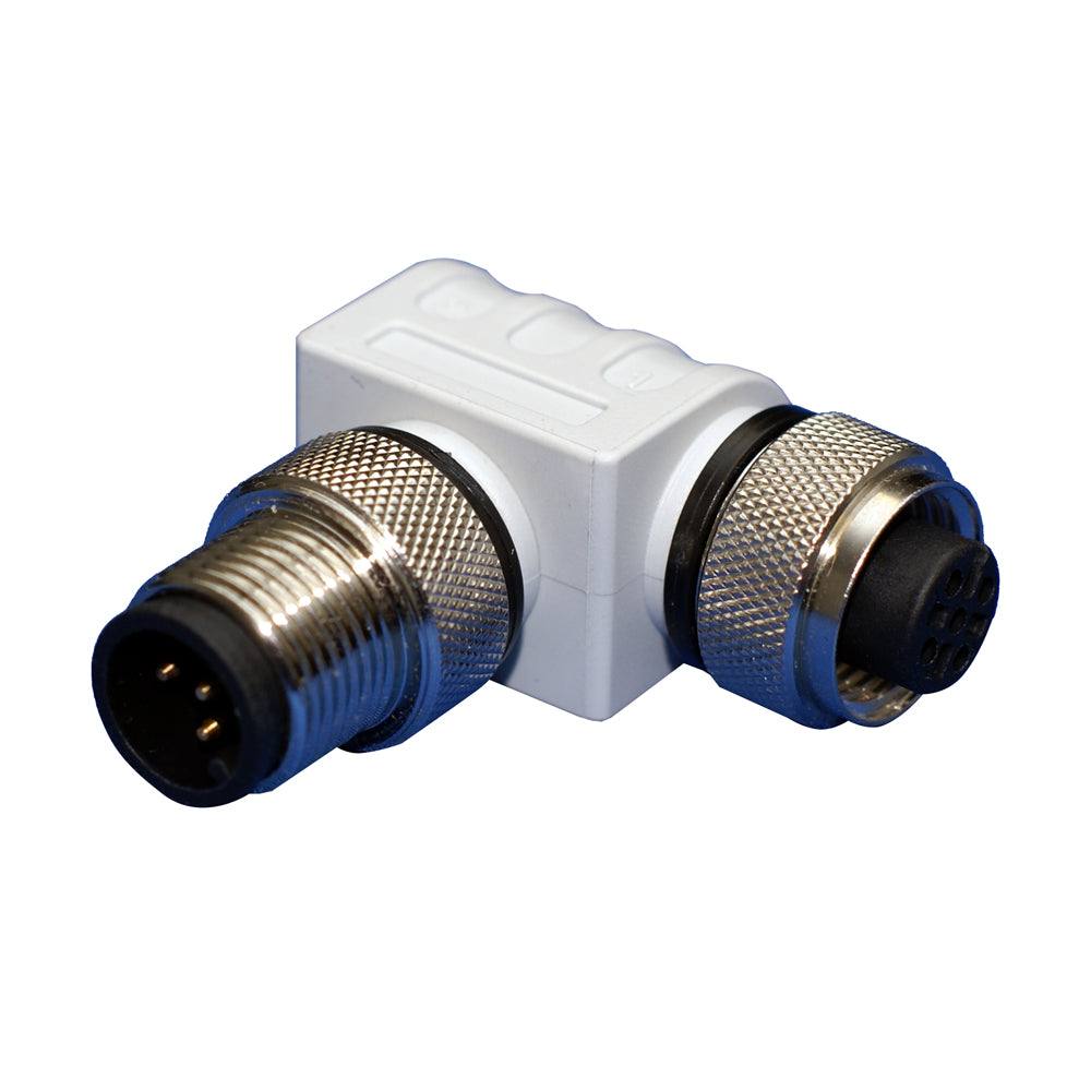 Maretron Micro Elbow waterproof nickel plated brass 90 degree connector for marine cabling systems