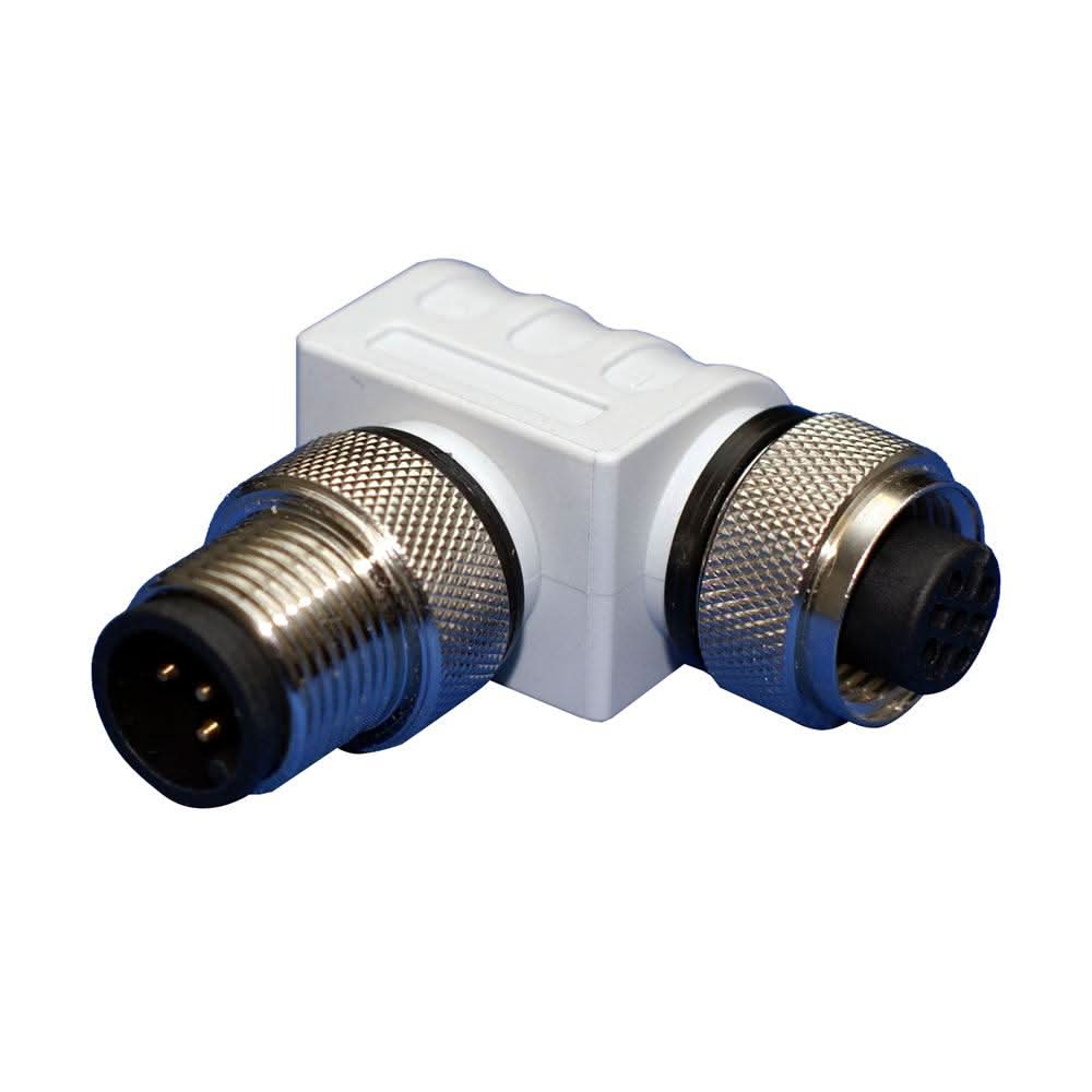 Maretron Micro Elbow waterproof nickel plated brass 90 degree connector for marine cabling systems