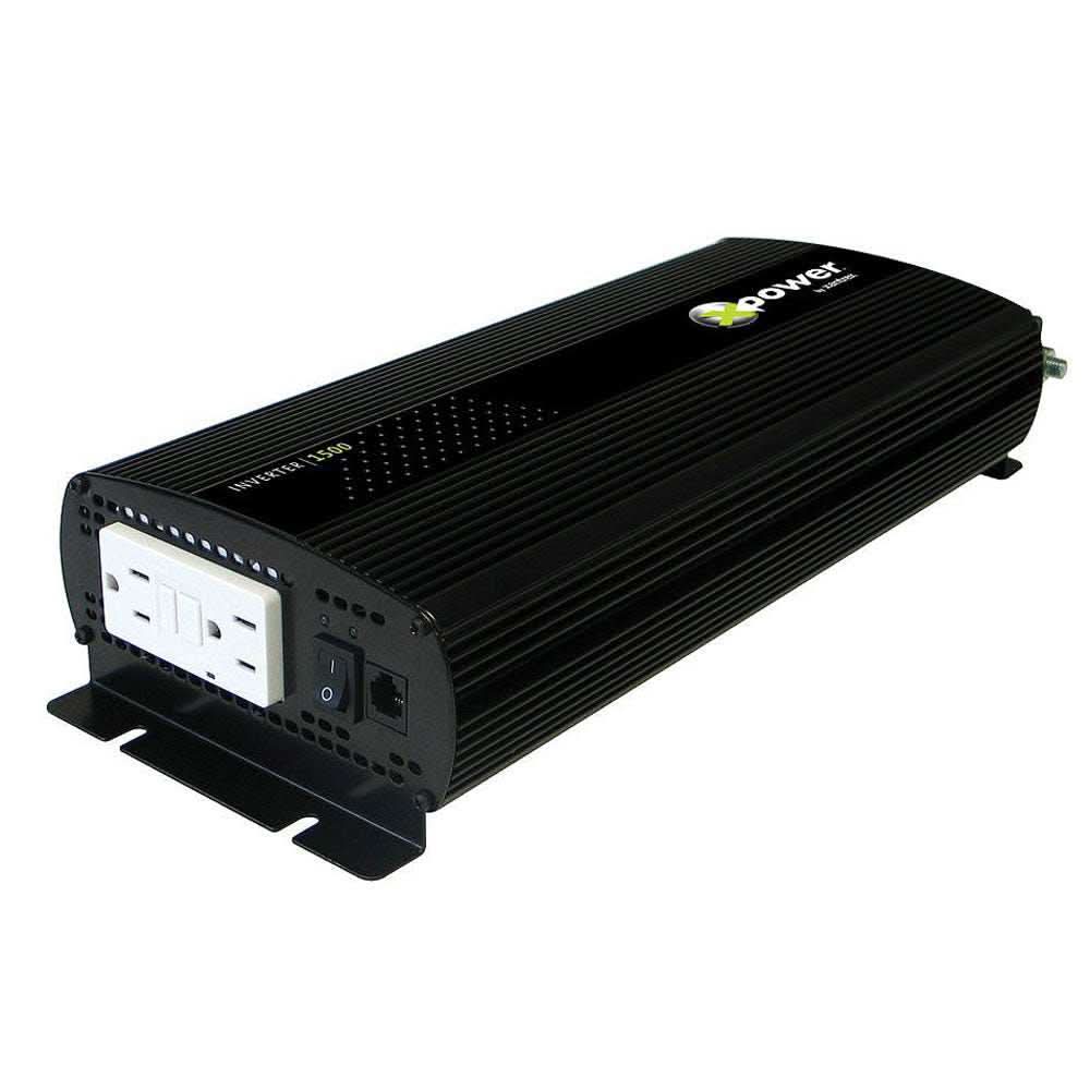 Xantrex XPower 1500 Inverter with GFCI, remote ON/OFF, high surge capacity for trucks, RVs, and boats