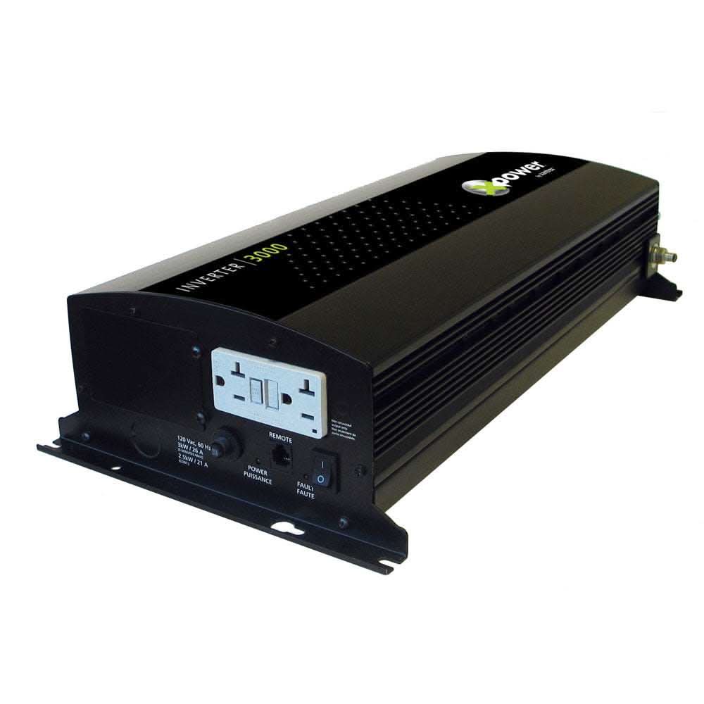 Xantrex XPower 3000 Inverter with GFCI outlets and remote ON/OFF switch for trucks, RVs, and boats providing portable AC power