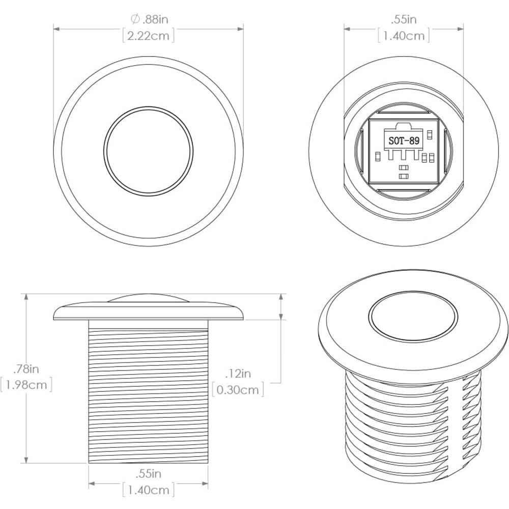 Lumitec Newt - Livewell & Courtesy Light - Blue Dimming - 101085