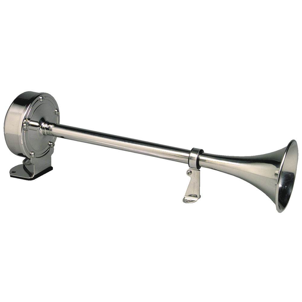 Schmitt Marine deluxe all-stainless steel single trumpet horn 12V marine horn 304 stainless steel corrosion-resistant boat horn