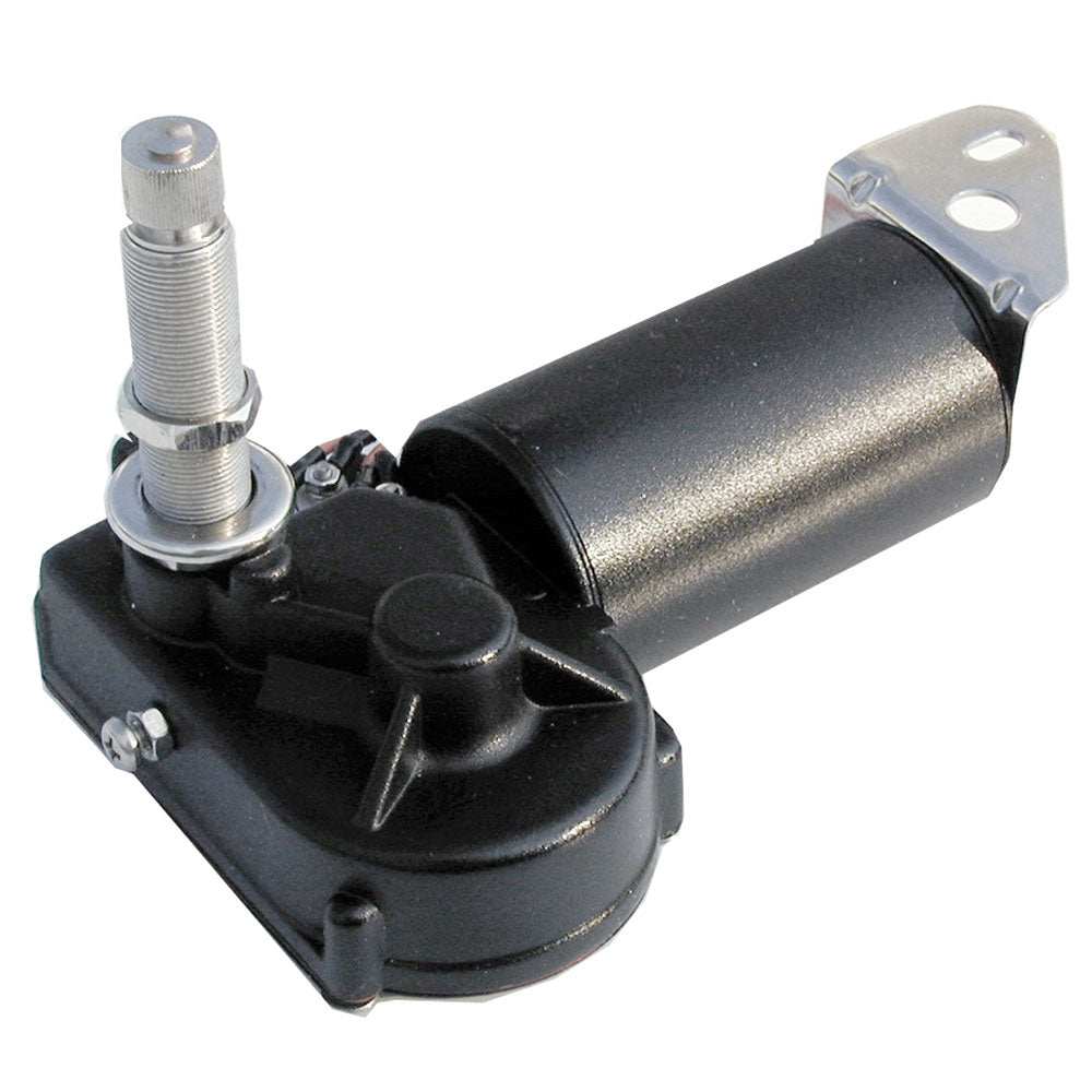Schmitt Marine heavy duty 12V 2-speed wiper motor with 2.5 inch stainless steel shaft and black powder coated housing