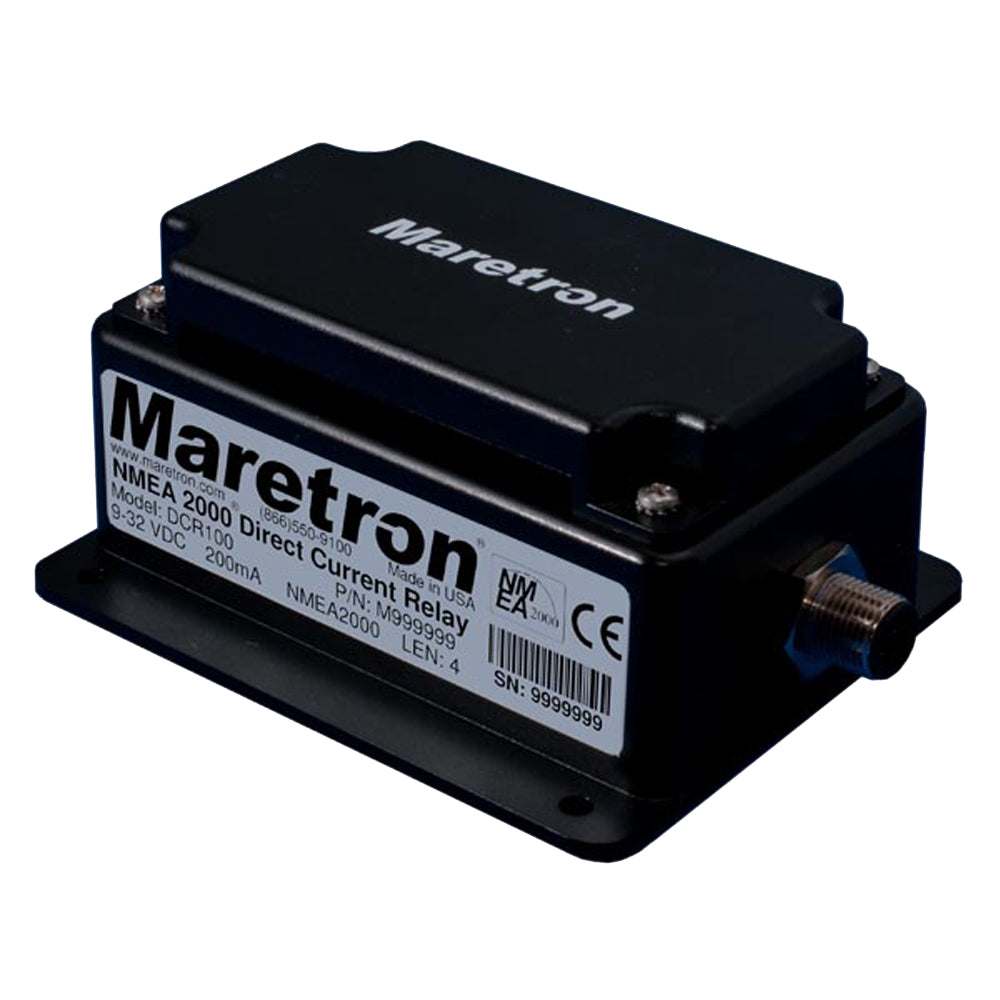 Maretron DCR100-01 direct current relay module with six 10-amp relays for NMEA 2000 network control and current monitoring