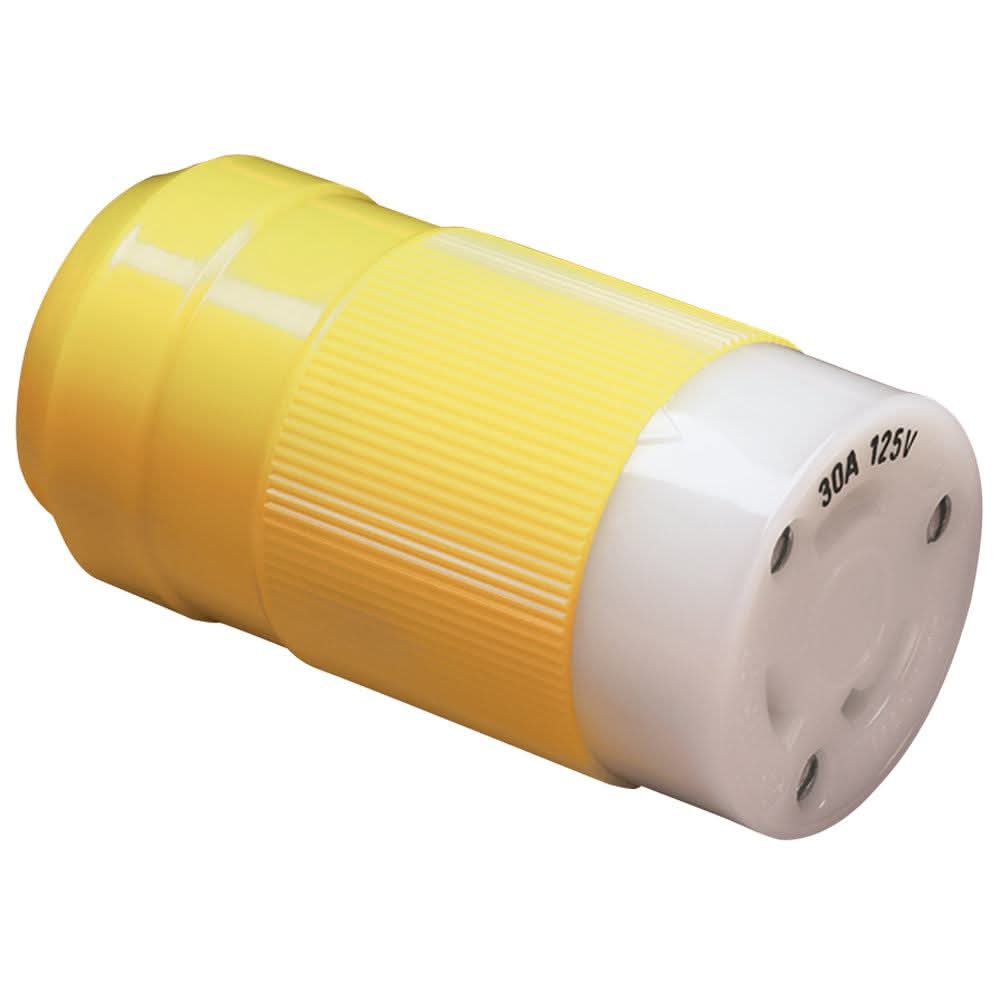 Marinco 305CRCN 30A 125V yellow female locking connector