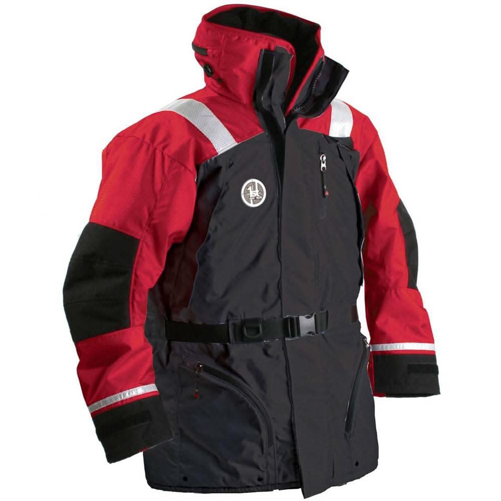 First Watch AC-1100 flotation coat red and black XXL with USCG Type III PFD approved design