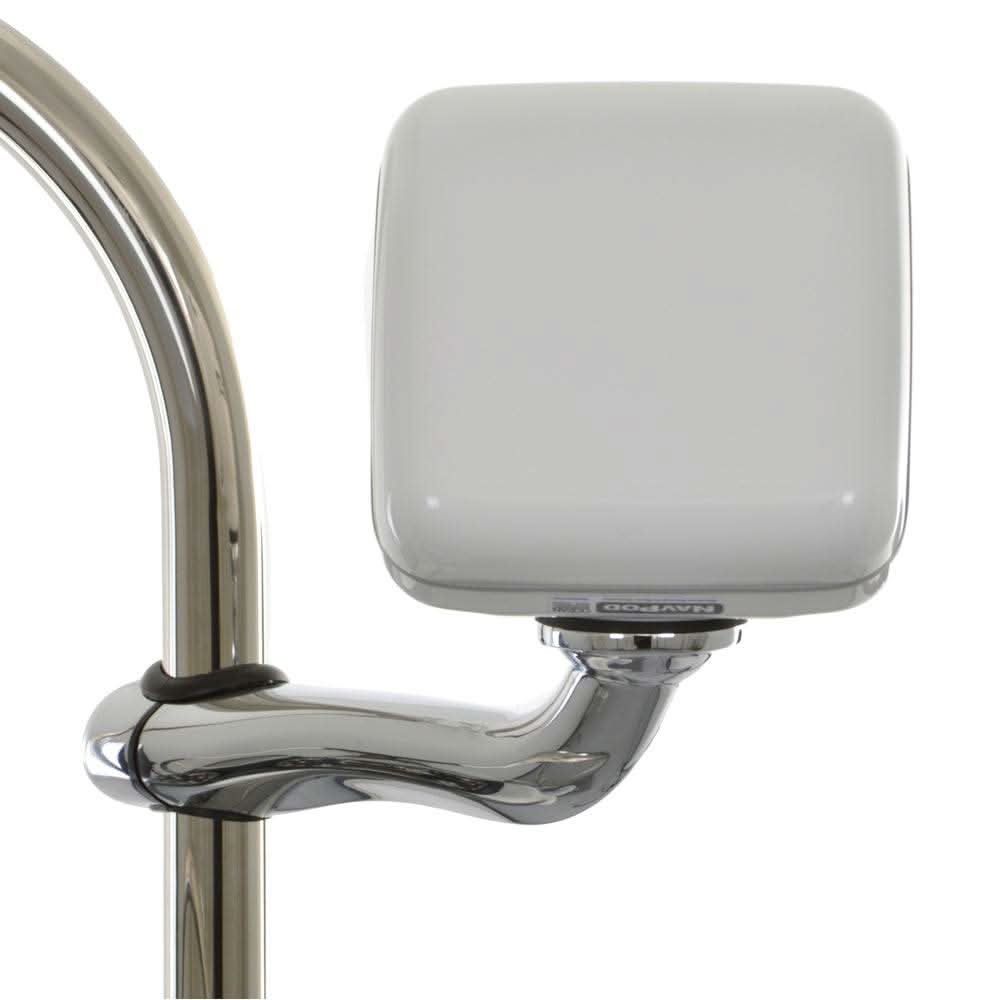 NavPod RMX4100 stainless steel RailMount with adapter bushings for 1" or 1.25" pedestal guards