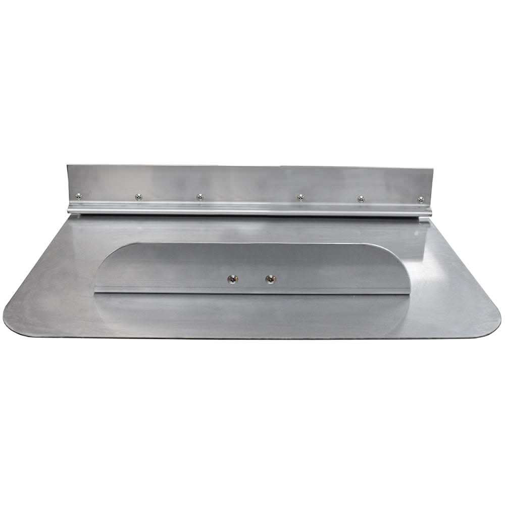 Bennett 24 x 9 Standard Trim Plane Assembly made of high-quality 304 stainless steel with backing plate and hinge for boat side trimming