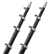 TACO 15' Telescopic Outrigger Poles HD 1-1/2" - Black/Silver - OT-0542BKA15-HD - OT-0542BKA15-HD