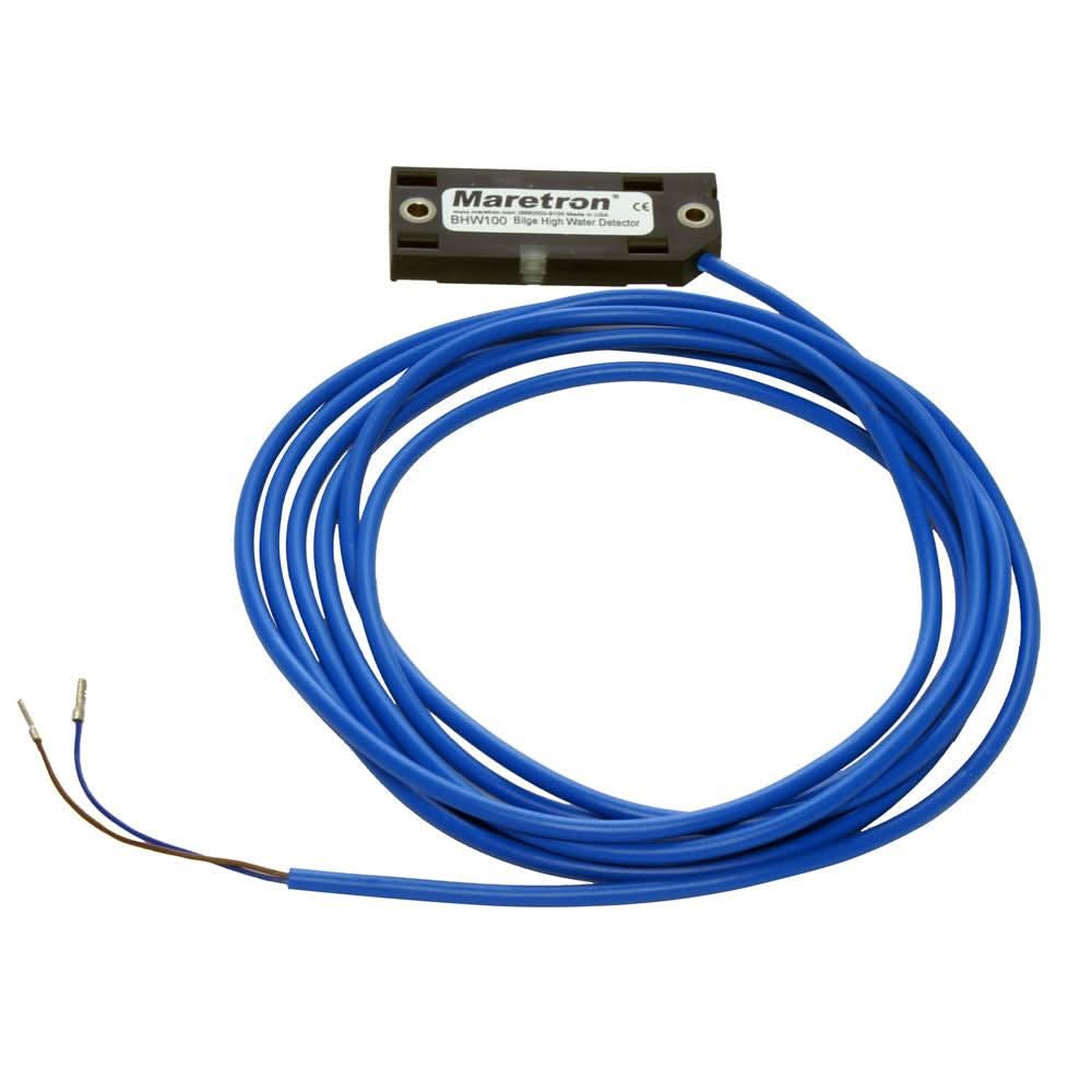 Maretron BHW100 bilge high water detector with blue cable for water level sensing
